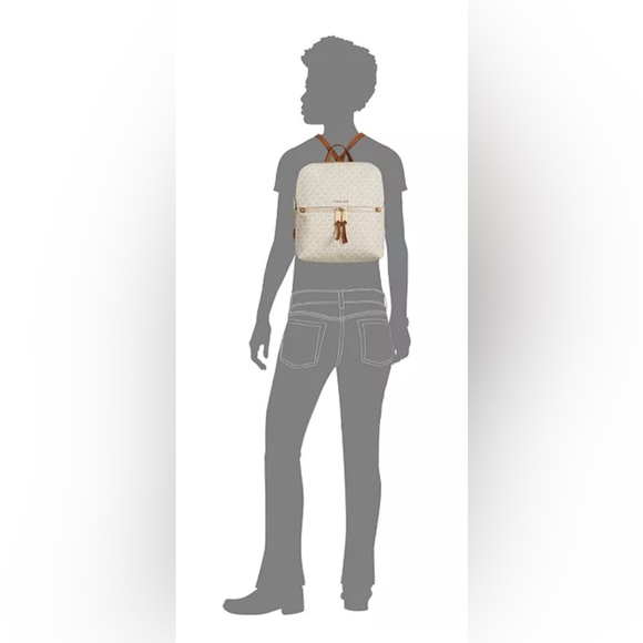 Michael Kors Rhea Zip Medium Slim Signature Logo Backpack - Picture 4 of 11